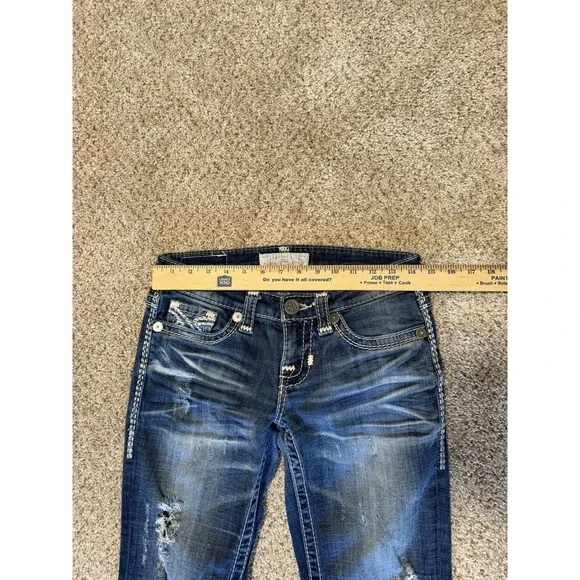 Vintage Big Star Jeans Womens 26R Blue Liv Boot Western USA Riding - Picture 10 of 13